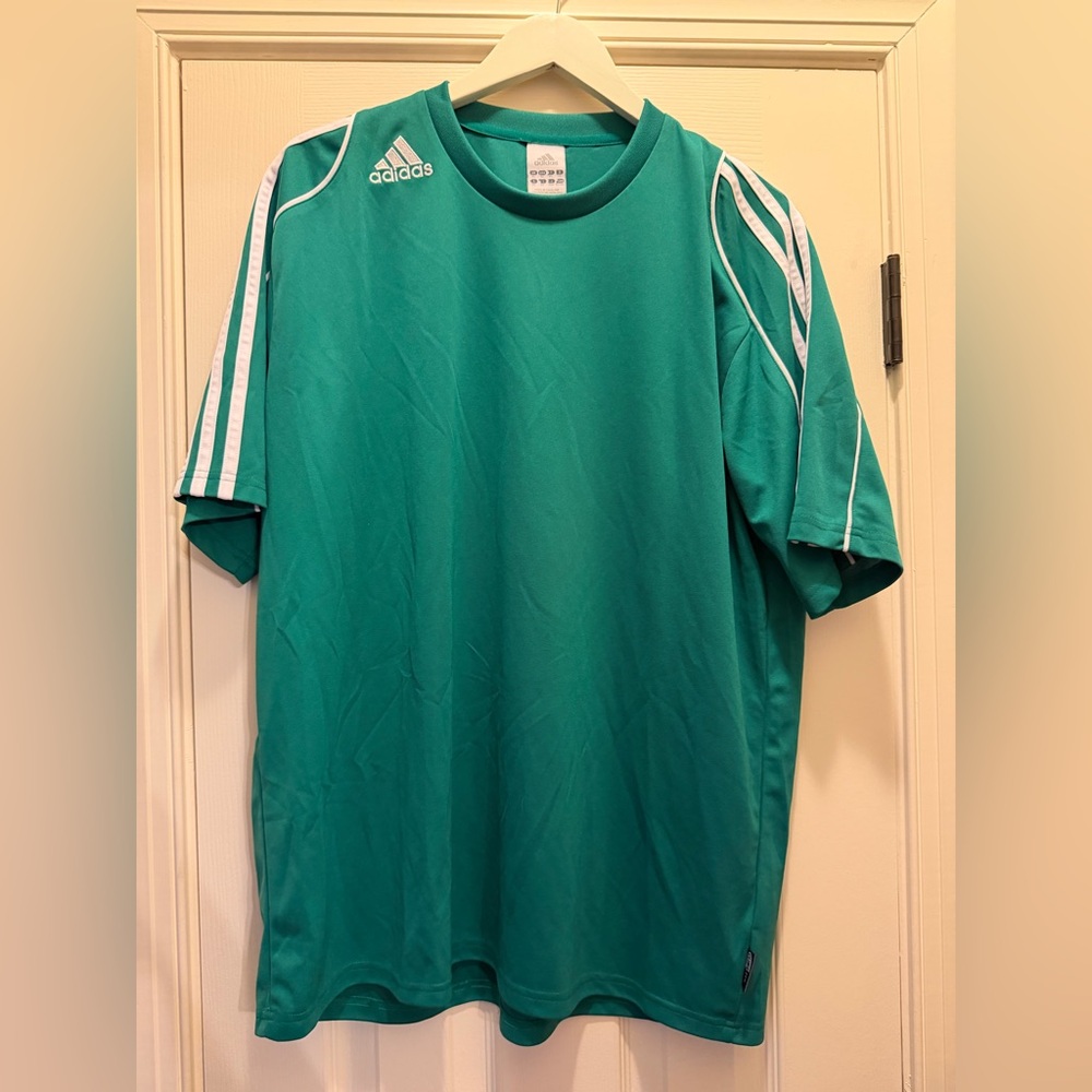 Adidas Men's Green Sports Shirt Jersey Size XL
